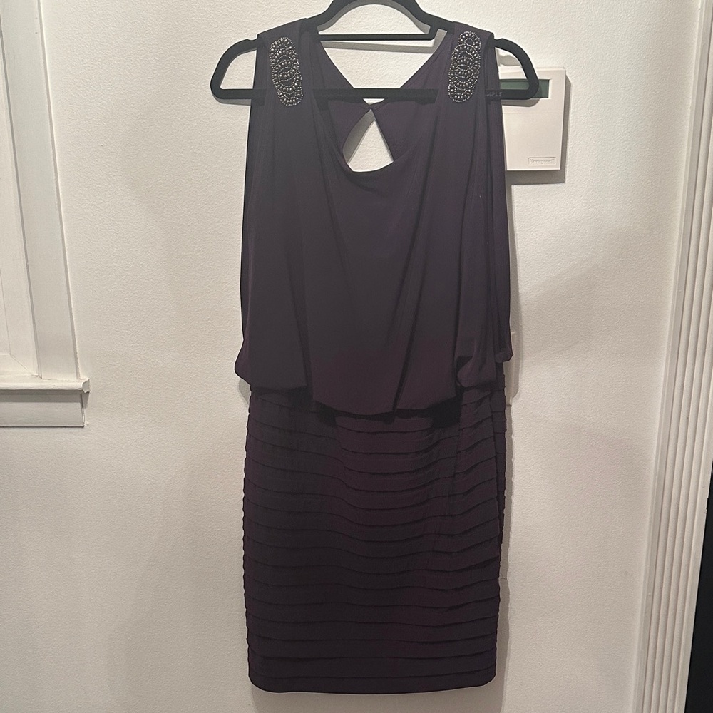 Scarlett Nite Elegant Purple Sleeveless Dress Size 18. Plus Size. GUC